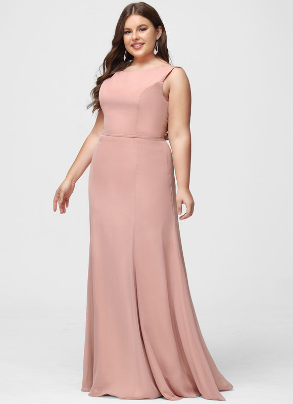 Robe Pastel Rose Sirène Col Bateau - gallery 6