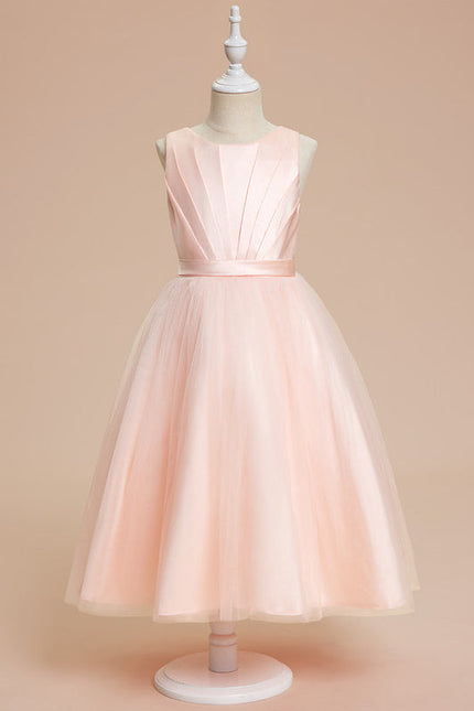Robe Pastel Rose Décontractée Pour Fille - gallery 3