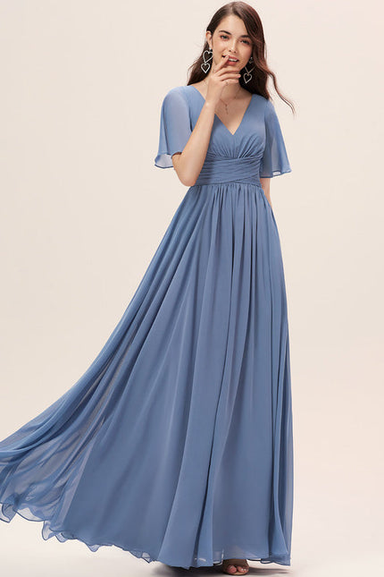 Robe Pastel Rose Demoiselle D'Honneur Élégante - gallery 3