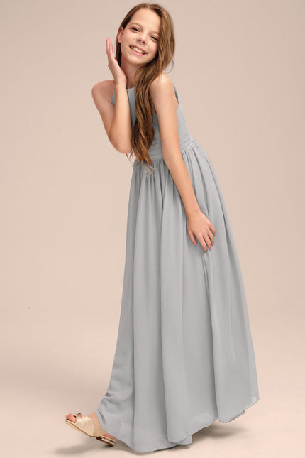 Robe Pastel Rose Demoiselle D'Honneur Trapèze - gallery 4