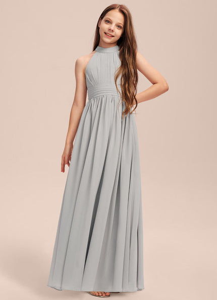 Robe Pastel Rose Demoiselle D'Honneur Trapèze