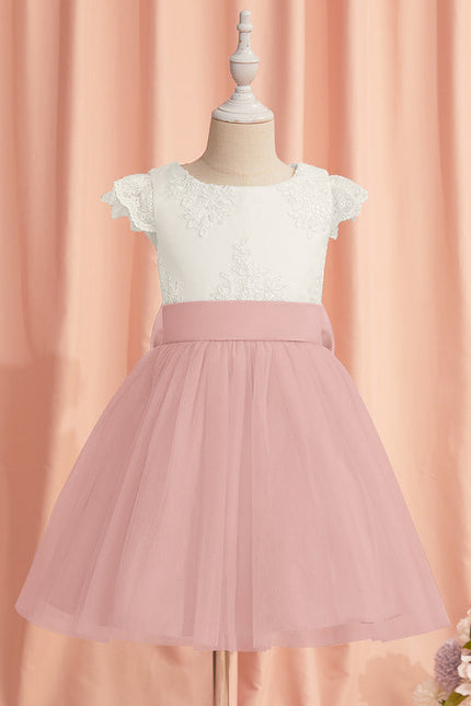 Robe Pastel Rose Fille Mariage Élégante