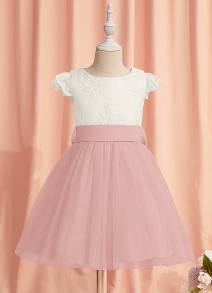 Robe Pastel Rose Fille Mariage Élégante