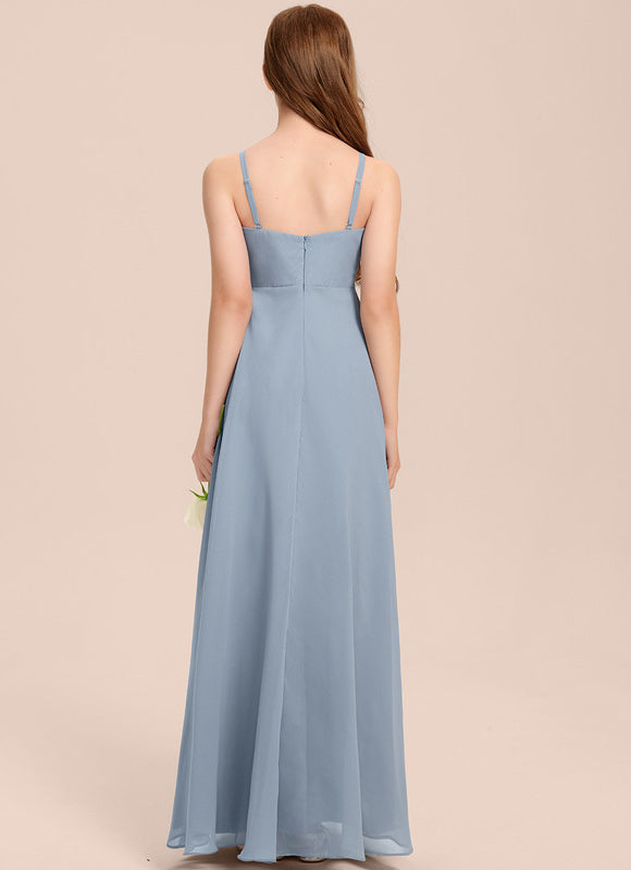 Robe Pastel Verte Col V Longueur Maxi - gallery 3