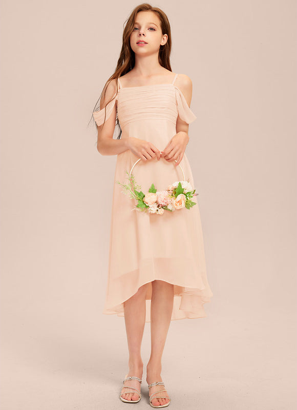 Robe Pastel Vert Mousseline Trapèze Junior