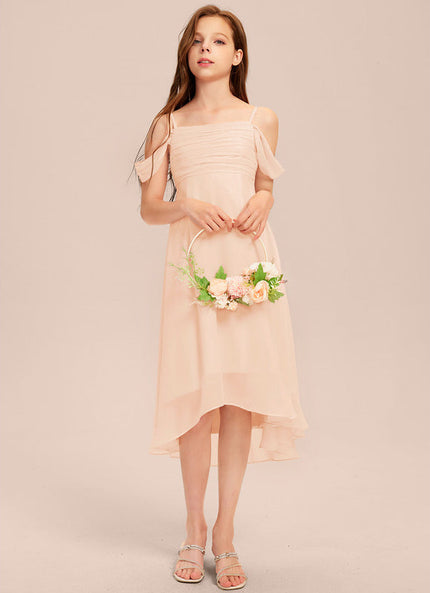 Robe Pastel Vert Mousseline Trapèze Junior