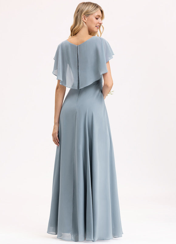 Robe Pastel Rose Demoiselle D'Honneur Élégante - gallery 1