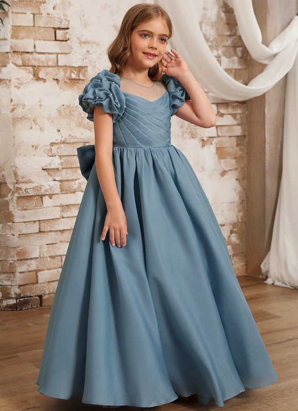 Robe Pastel Bleu Trapèze Col Rond - gallery 7