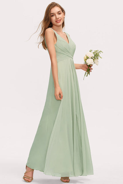 Robe Pastel Rose Demoiselle D'Honneur Élégante - gallery 5