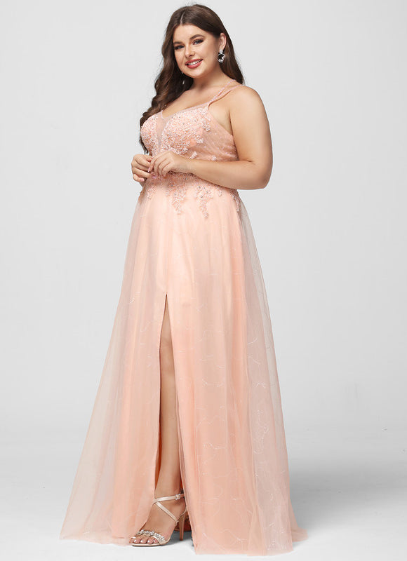 Robe Pastel Rose Dentelle Soirée Élégante - gallery 7