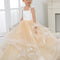 Robe Pastel Princesse Beige Tulle Mariage