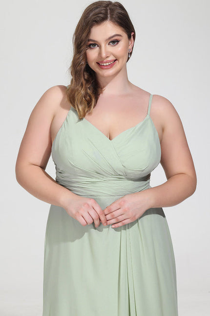 Robe Pastel Vert Sauge Demoiselle D'Honneur Élégante - gallery 9