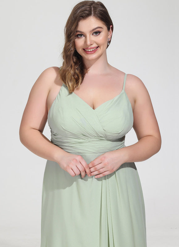 Robe Pastel Vert Sauge Demoiselle D'Honneur Élégante - gallery 9
