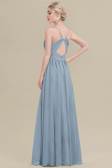 Robe De Demoiselle D'Honneur Bleu Pastel - gallery 3