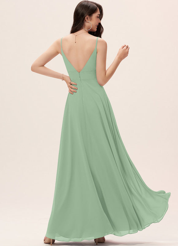 Robe Pastel Demoiselle D'Honneur Bleu Clair - gallery 1