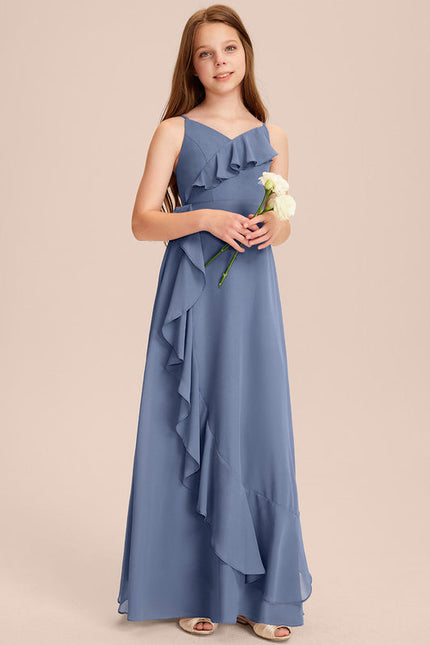 Robe Pastel Demoiselle D'Honneur Bleu Clair - gallery 1