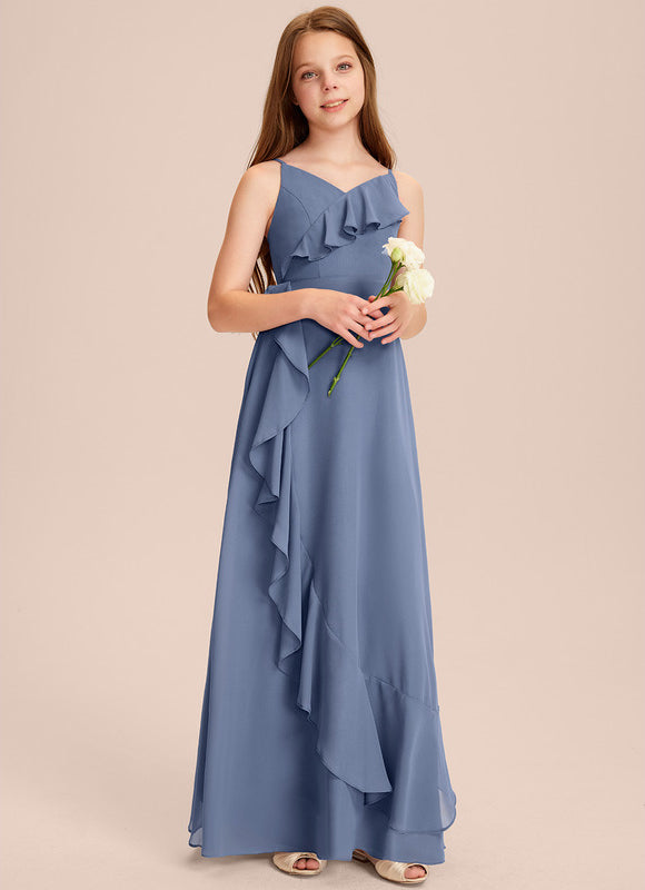 Robe Pastel Demoiselle D'Honneur Bleu Clair - gallery 1