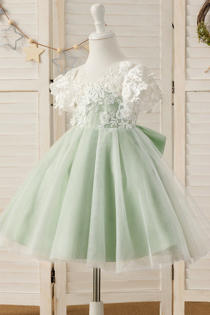Robe Pastel Verte Dentelle Demoiselle D'Honneur - gallery 6