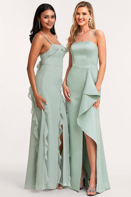Robe Pastel Vert Menthe Ras Du Sol - gallery 5