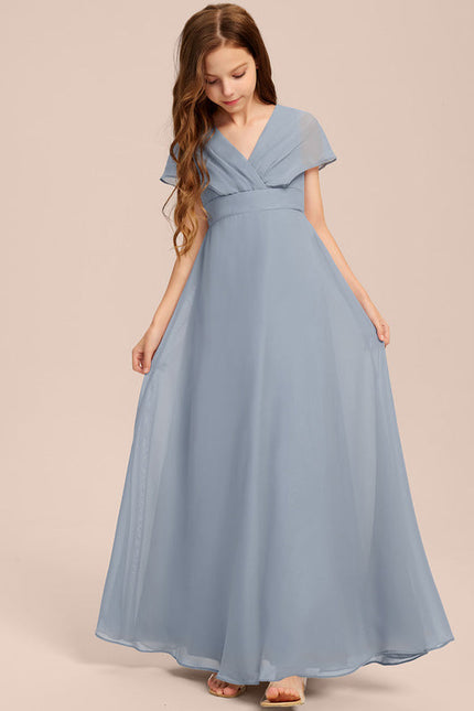 Robe Pastel Verte Col V Longueur Maxi - gallery 2