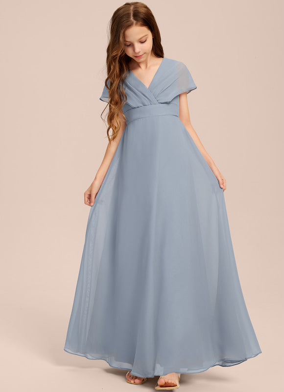 Robe Pastel Verte Col V Longueur Maxi - gallery 2