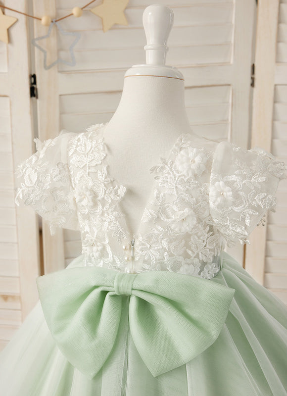 Robe Pastel Verte Dentelle Demoiselle D'Honneur - gallery 9