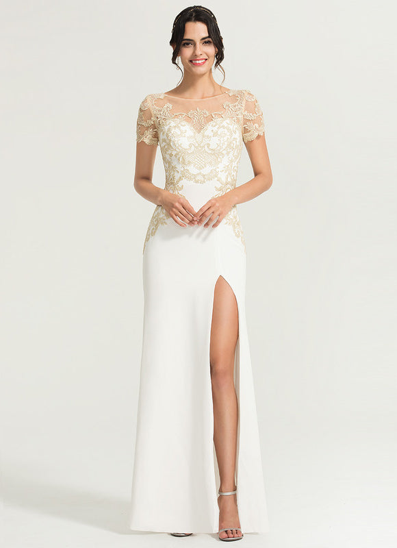 Robe Pastel Blanche Dentelle Élegante