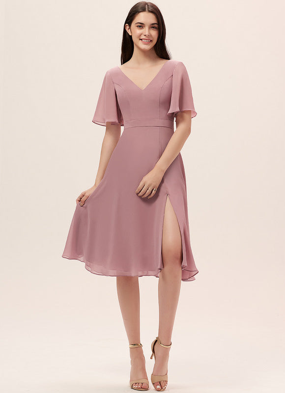 Robe Pastel Rose Demoiselle D'Honneur Chic - gallery 3