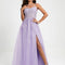 Robe Pastel Princesse Lilas Traîne Bal