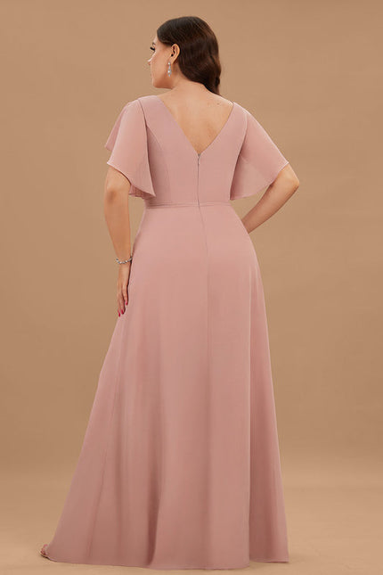 Robe Pastel Rose Demoiselle D'Honneur Élégante - gallery 7