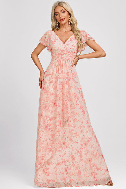 Robe Pastel Rose Demoiselle D'Honneur Élégante - gallery 3
