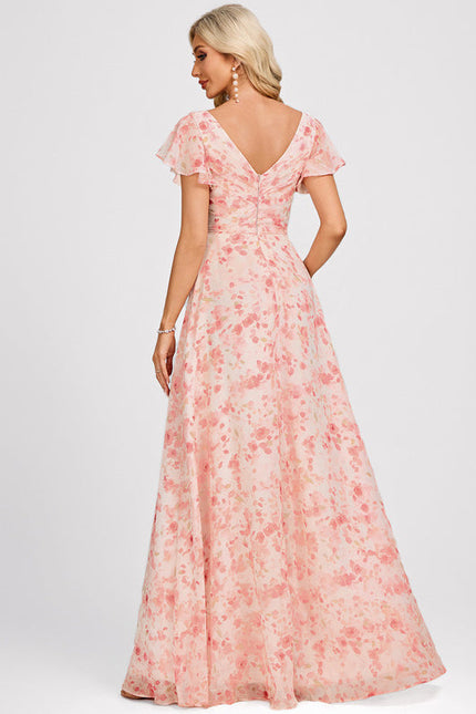 Robe Pastel Rose Demoiselle D'Honneur Élégante - gallery 5
