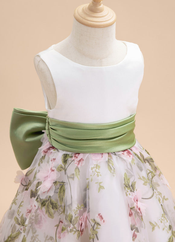 Robe Pastel Demoiselle D'Honneur Blanche Fleurie - gallery 8