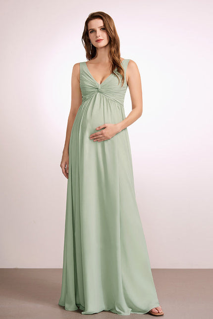 Robe Pastel Rose Demoiselle D'Honneur Volants - gallery 1