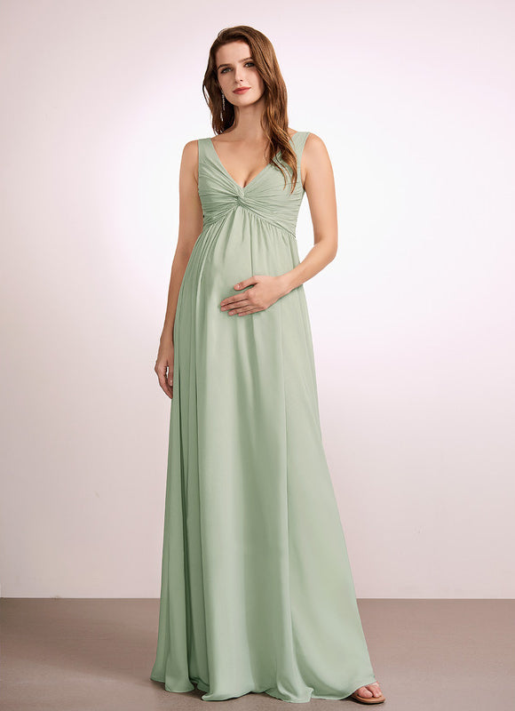 Robe Pastel Rose Demoiselle D'Honneur Volants - gallery 1