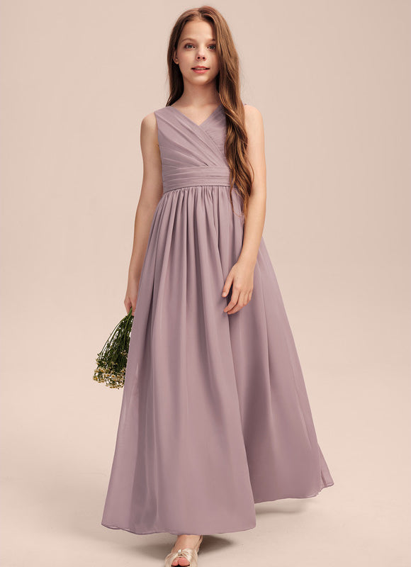 Robe Pastel Demoiselle D'Honneur Mauve - gallery 3