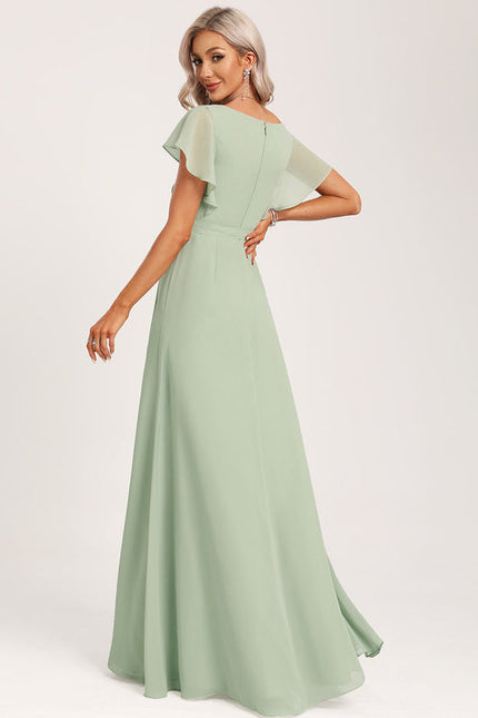 Robe Pastel Rose Demoiselle D'Honneur Élégante - gallery 3