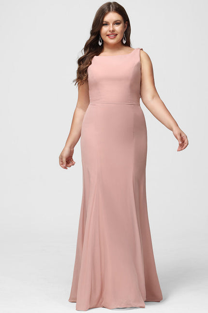 Robe Pastel Rose Sirène Col Bateau - gallery 8