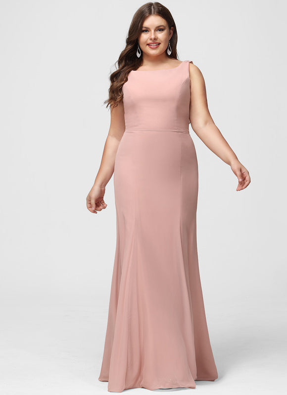 Robe Pastel Rose Sirène Col Bateau - gallery 8
