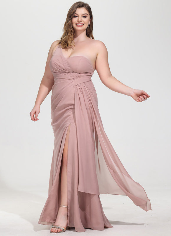 Robe Pastel Bleu Décolleté Asymétrique Longue - gallery 8