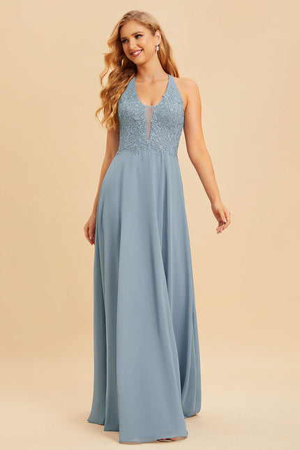 Robe Pastel Rose Demoiselle D'Honneur Élégante - gallery 2