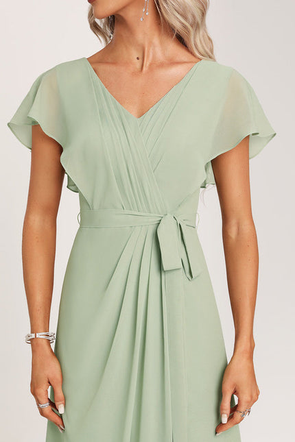 Robe Pastel Rose Demoiselle D'Honneur Élégante - gallery 1