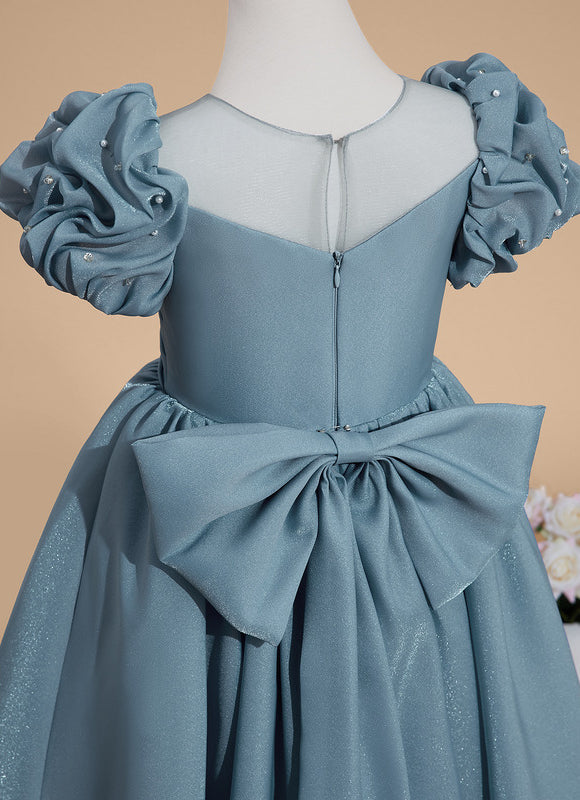 Robe Pastel Bleu Trapèze Col Rond - gallery 6