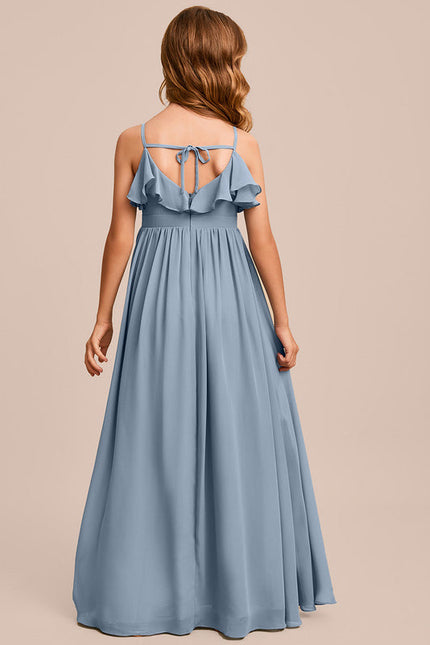 Robe Pastel Verte Col V Longueur Maxi - gallery 5