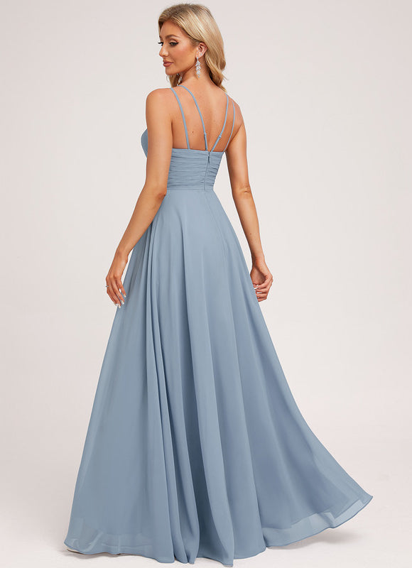 Robe Pastel Floral Lilas Longueur Maxi - gallery 1