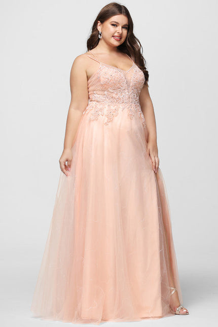 Robe Pastel Rose Dentelle Soirée Élégante - gallery 6