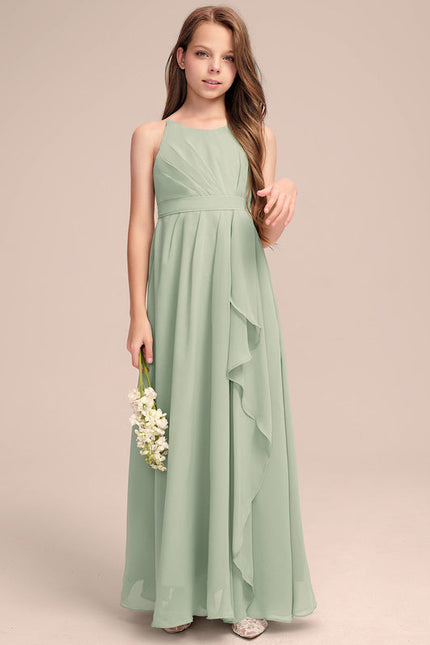 Robe Pastel Rose Demoiselle D'Honneur Volants - gallery 1