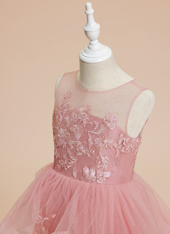 Robe Pastel Rose Princesse Tulle Mariage - gallery 3