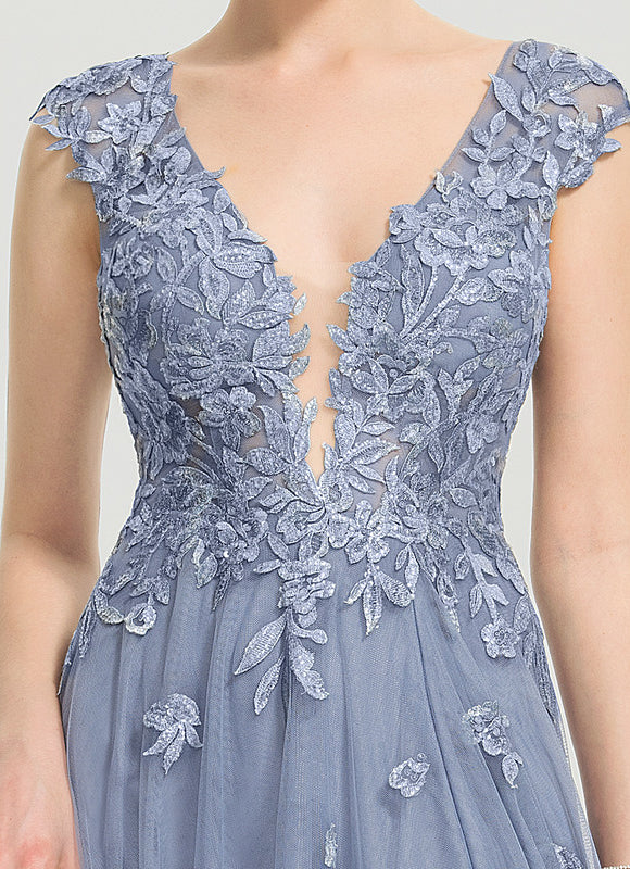 Robe Pastel Dégradé Bleu Col V Élégant - gallery 6