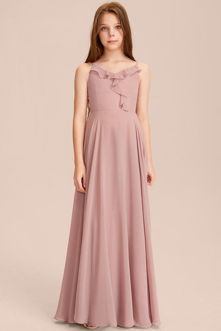 Robe Pastel Verte Col V Longueur Maxi - gallery 4